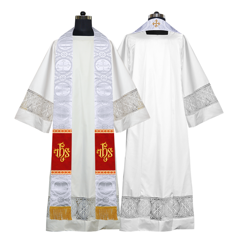 Minister Stole with Embroidered Liturgical motif