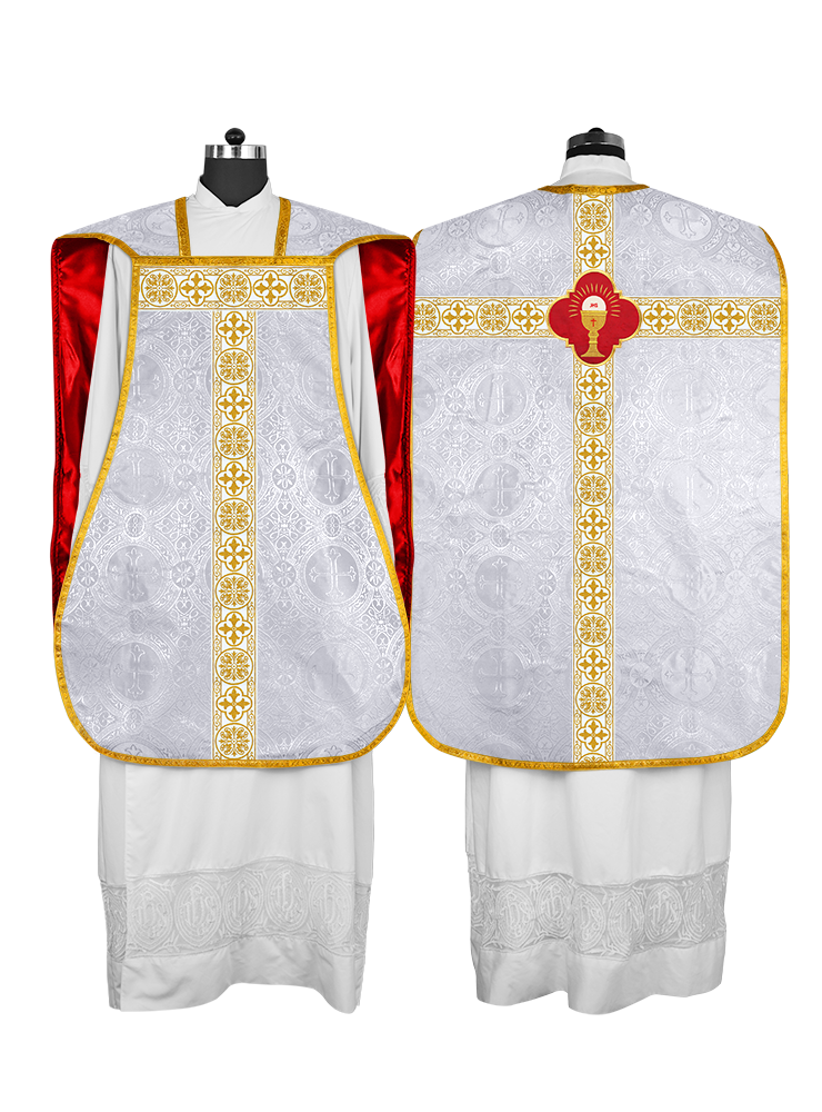 Vestimentas con espalda de violín con motivo y cruz Orphrey