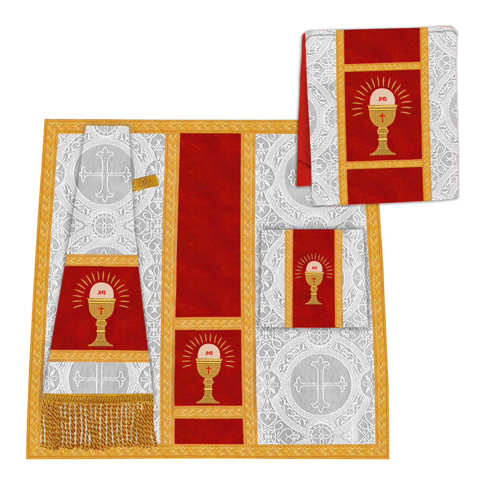 Gothic Cope Vestment with Ornate Orphrey with Motif