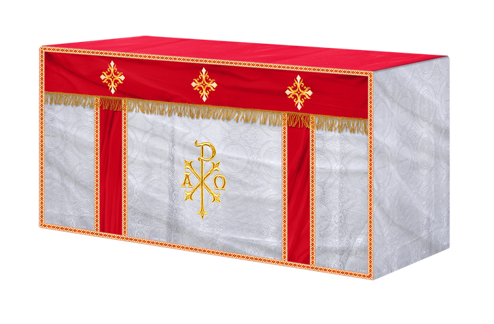 Altar Cloth with Spiritual Cross with Trims
