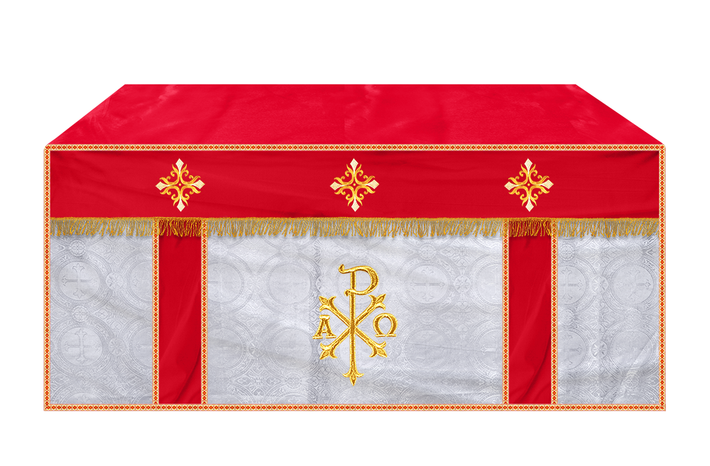 Altar Cloth with Spiritual Cross with Trims