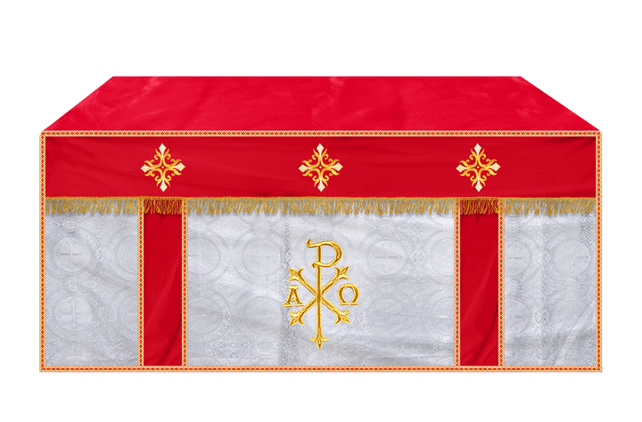 Altar Cloth with Spiritual Cross with Trims