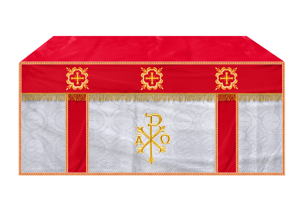 Altar Cloth with Spiritual Cross with Trims