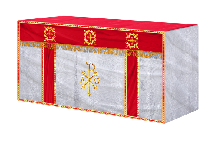Altar Cloth with Spiritual Cross with Trims