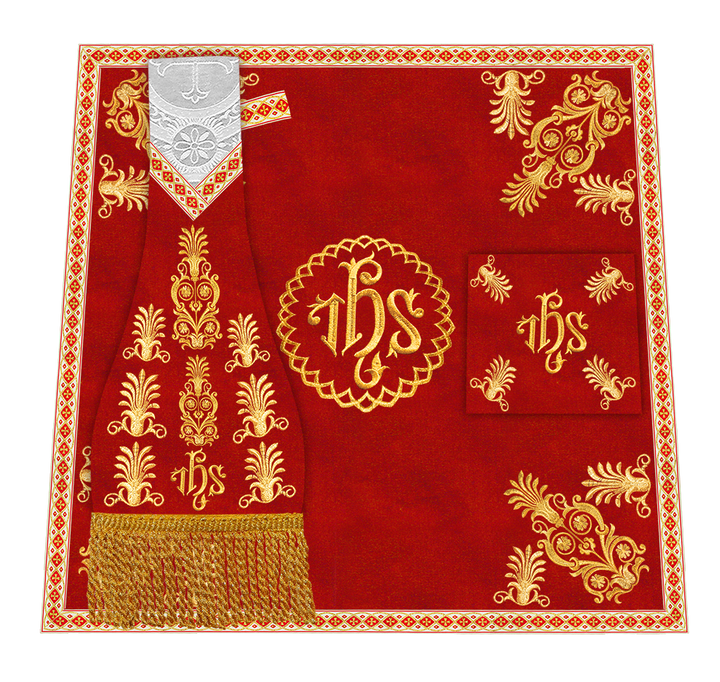 Set of Four Traditional Roman chasuble Vestments