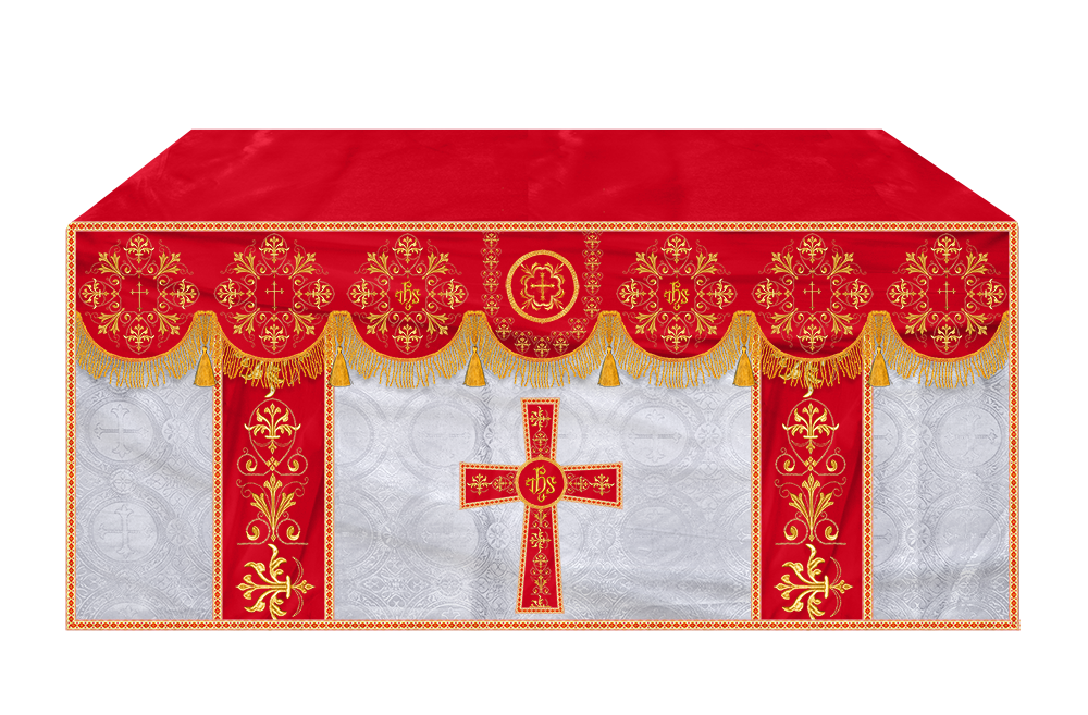 Altar Cloth with Spiritual Motif and Trims