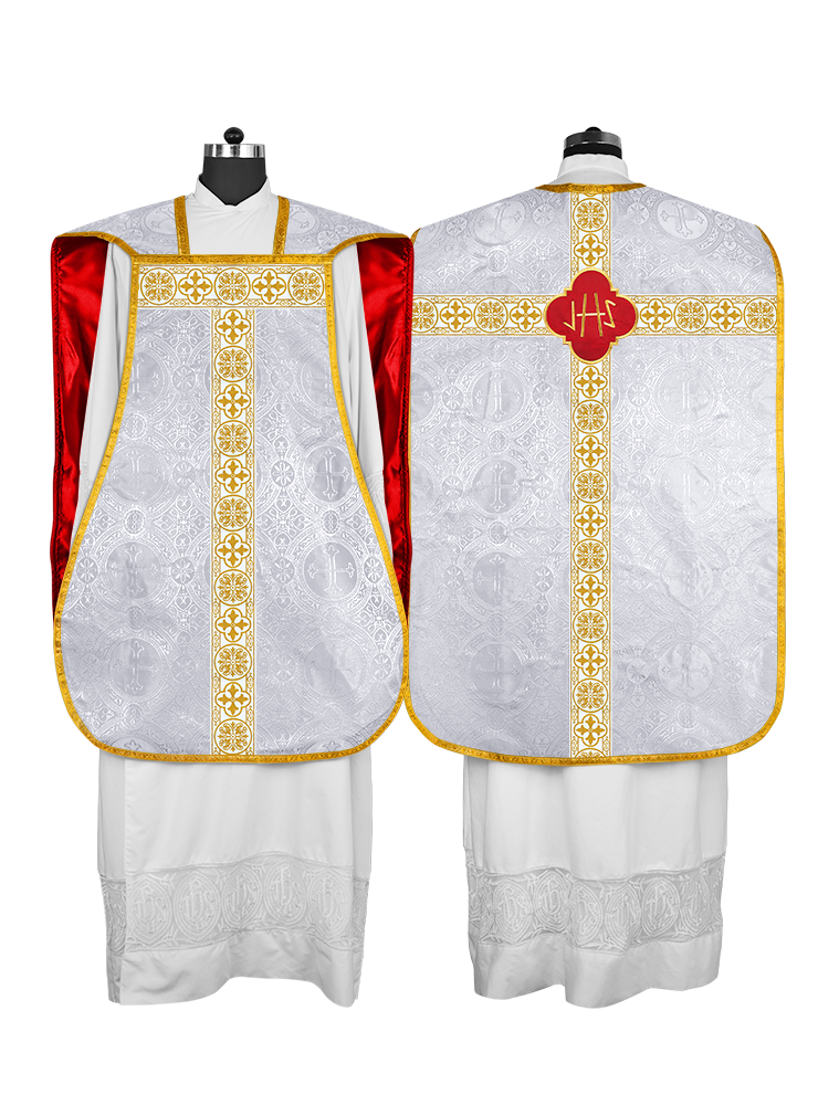 Vestimentas con espalda de violín con motivo y cruz Orphrey