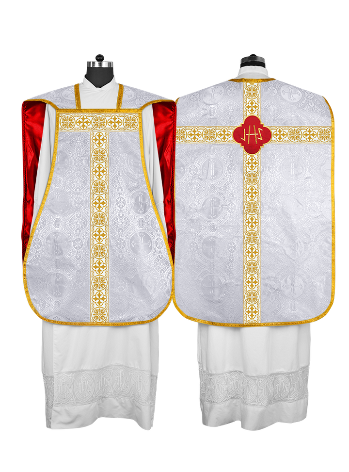 Vestimentas con espalda de violín con motivo y cruz Orphrey