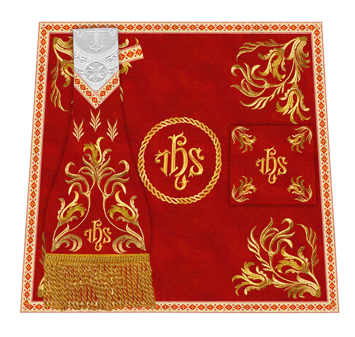 Set of Four Liturgical Embroidery Roman Chasubles