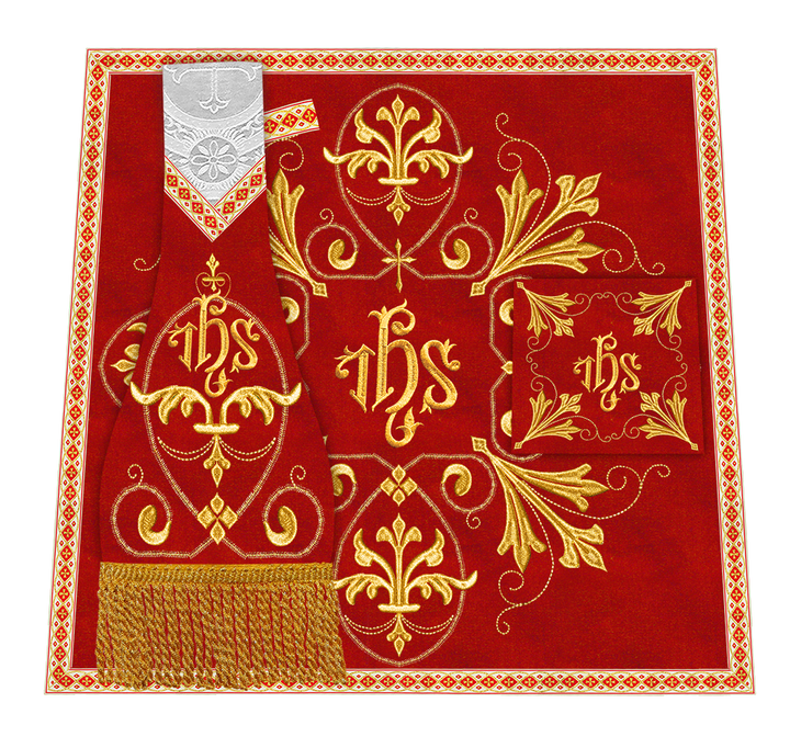 Roman Chasuble Vestment Enhanced With Orphrey and Trims