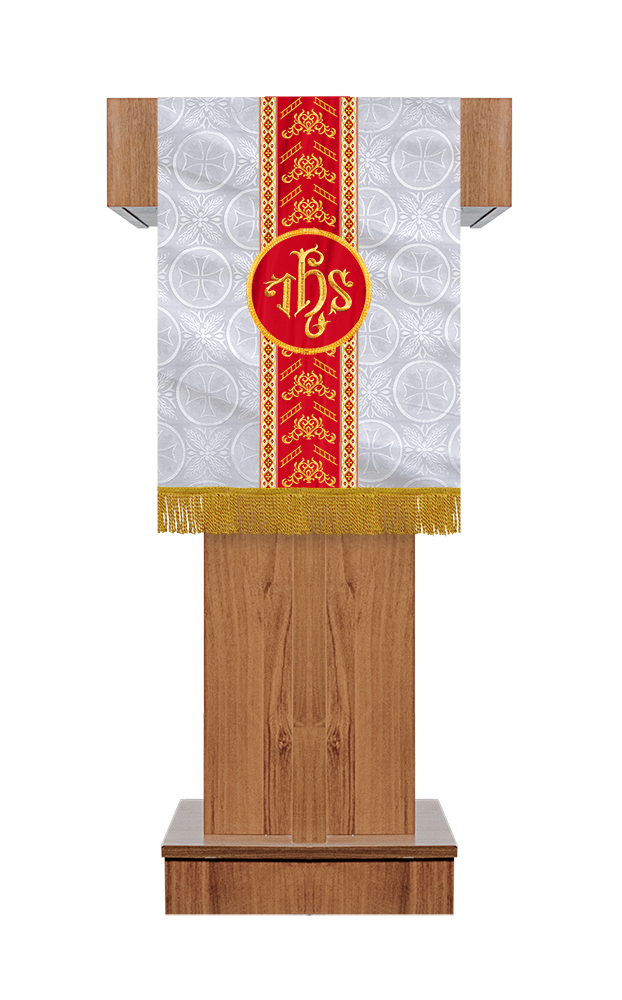 Elegant Altar Cloth with Intricate Orphrey Embroidery & Motif