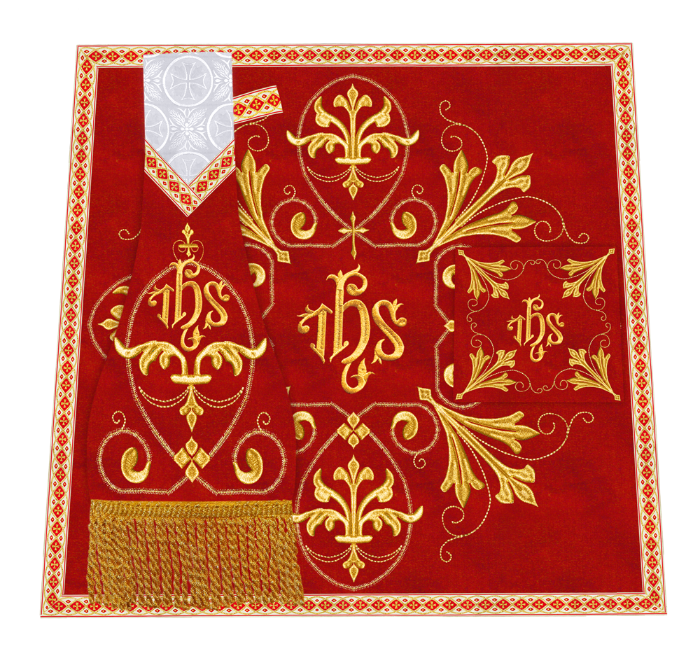 Embroidered Altar mass Set with motif and Trims