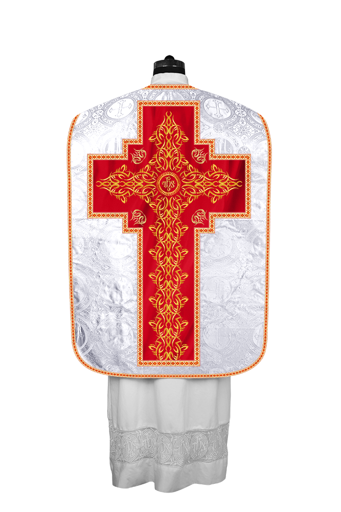 Roman Fiddleback Chasuble With Enhanced Embroidery  & trims