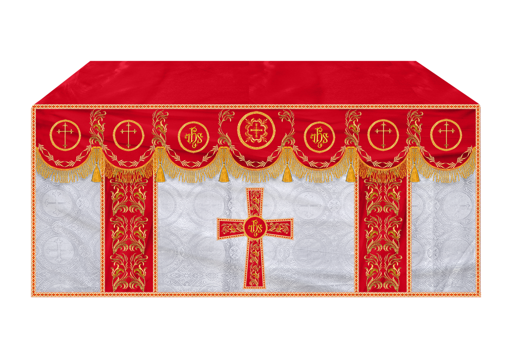 Altar Cloth with Liturgical Motif and Trims