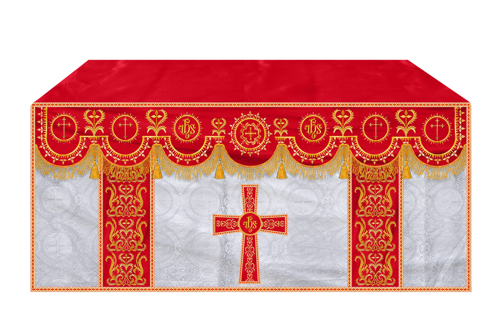 Communion Table Cloth with Embroidered Trims