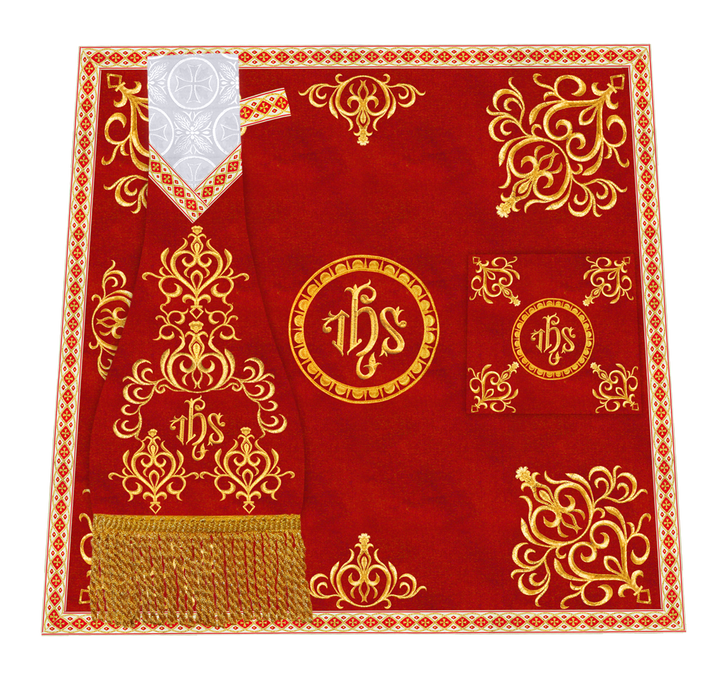 Liturgical Mass Set with Ornate Embroidery and Motif