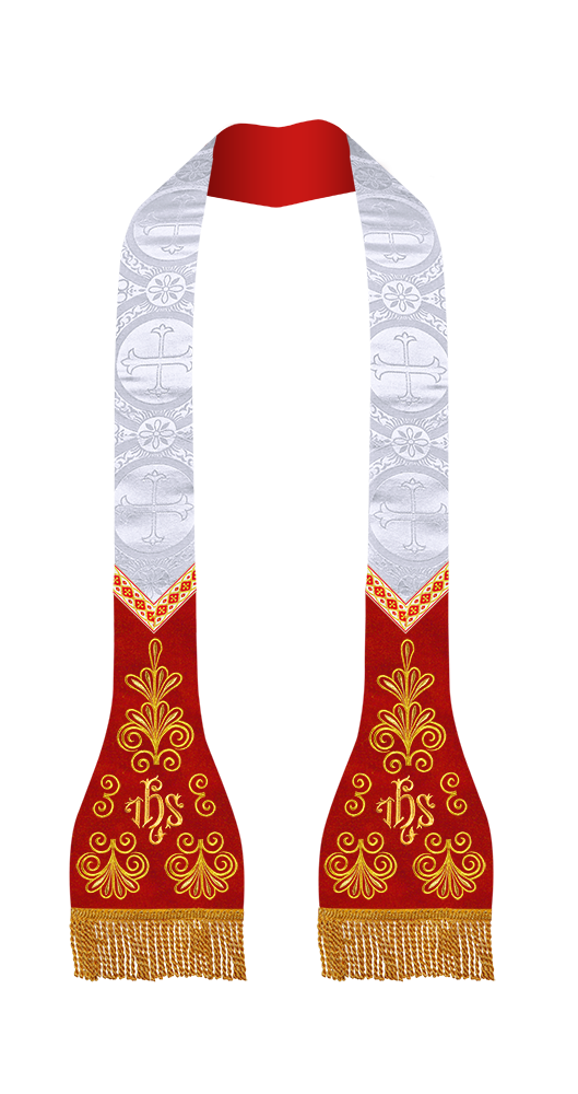 Roman Stole with Spiritual embroidery