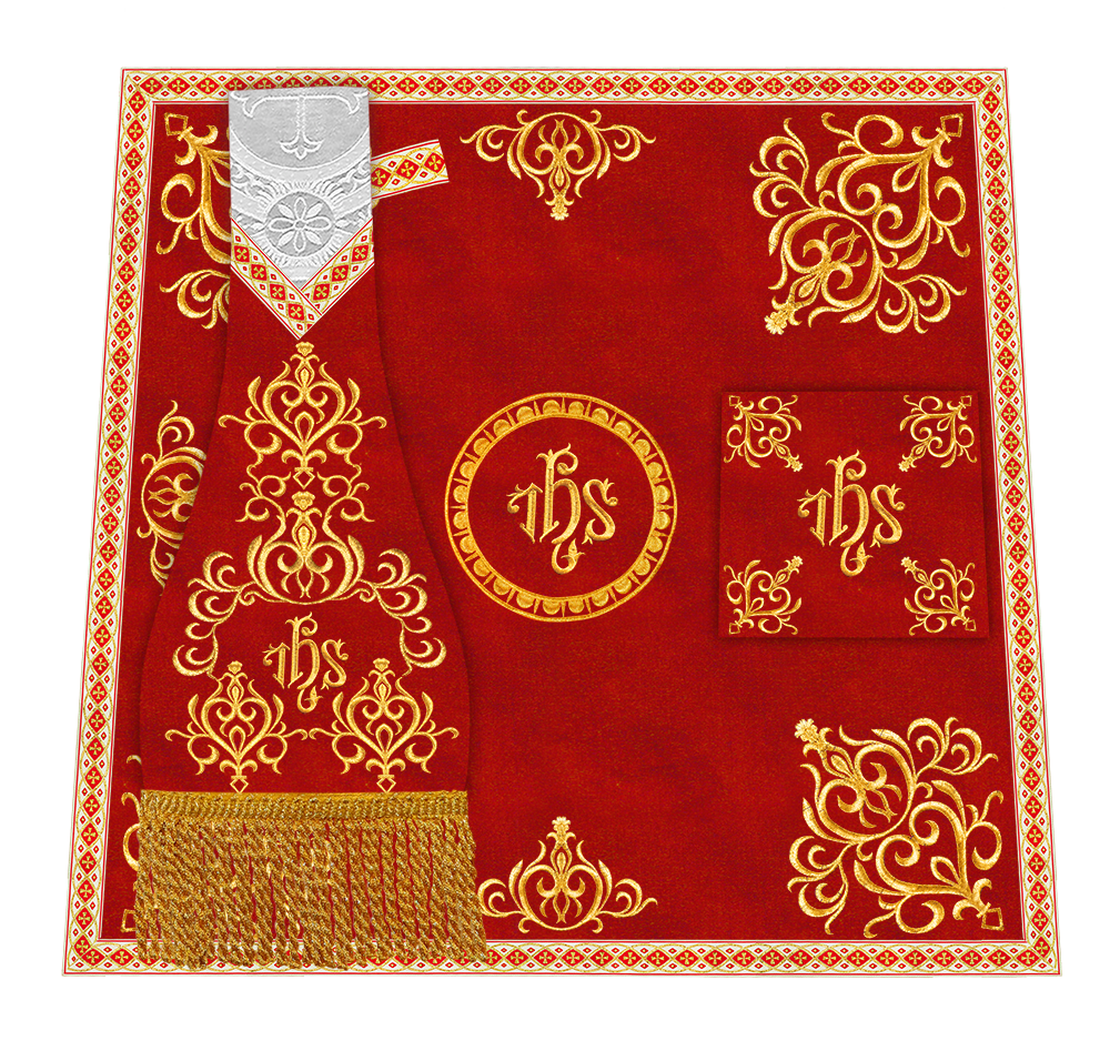 Borromean Chasuble Vestment Adorned With Colour Braids and Trims