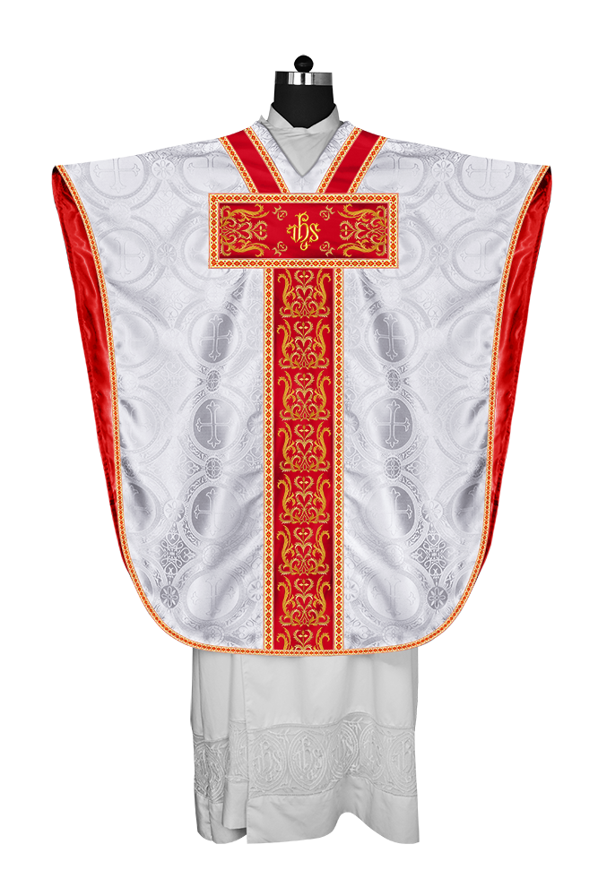 Borromean Chasuble Vestment Enhanced With  Motifs and Trims