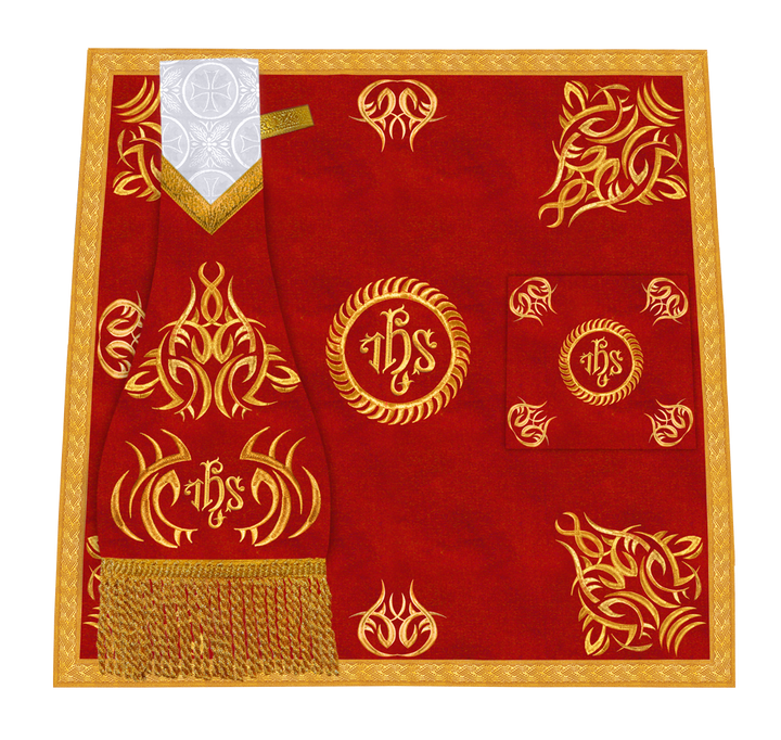 Liturgical Altar Table Cloth with Elegant Embroidery Trims
