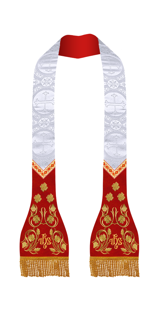 Grapes Embroidered Roman Stole