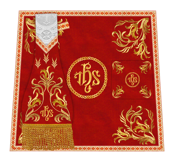 Mass set Vestment with Embroidered Motif