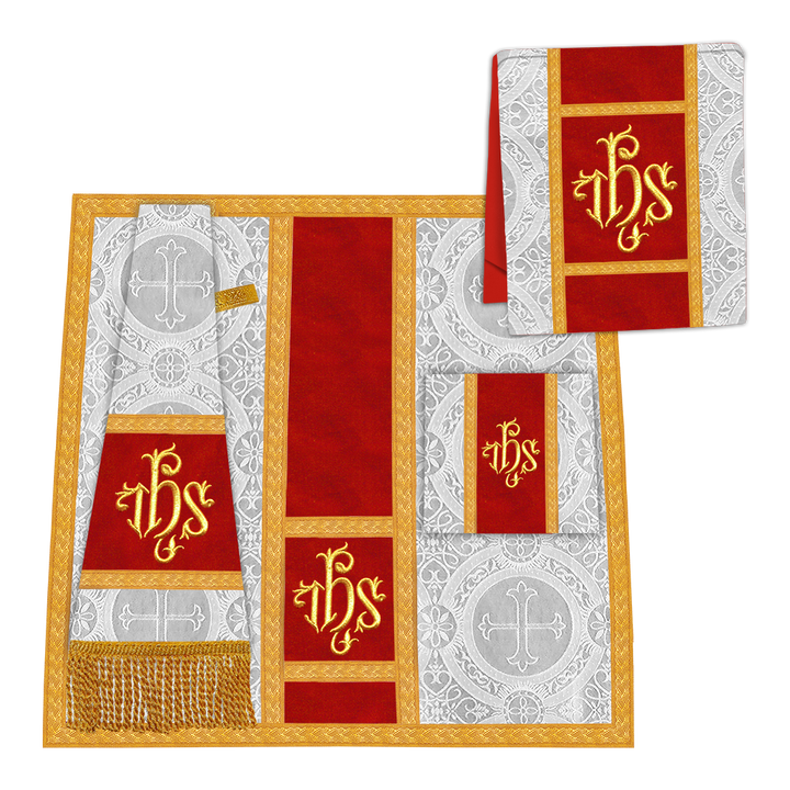 Gothic Cope Vestment with Cross Type Braided Motif