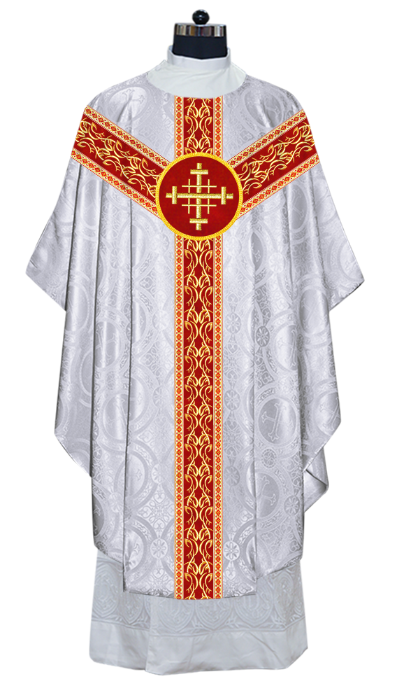 Gothic Chasuble Vestments with embroidery and trims