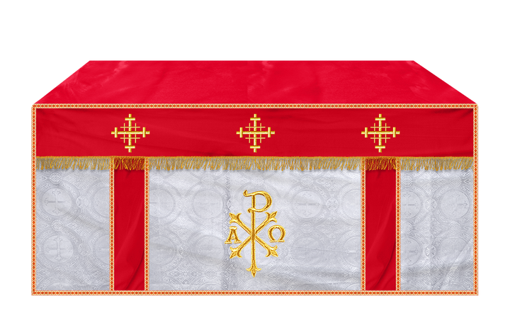 Altar Cloth with Spiritual Cross with Trims