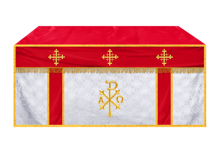 Church Altar Cloth with Embroidered PAX and Cross