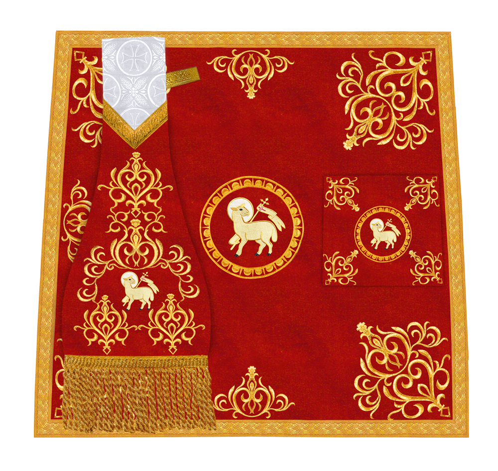 Embroidered Mass Set with Liturgical Motif