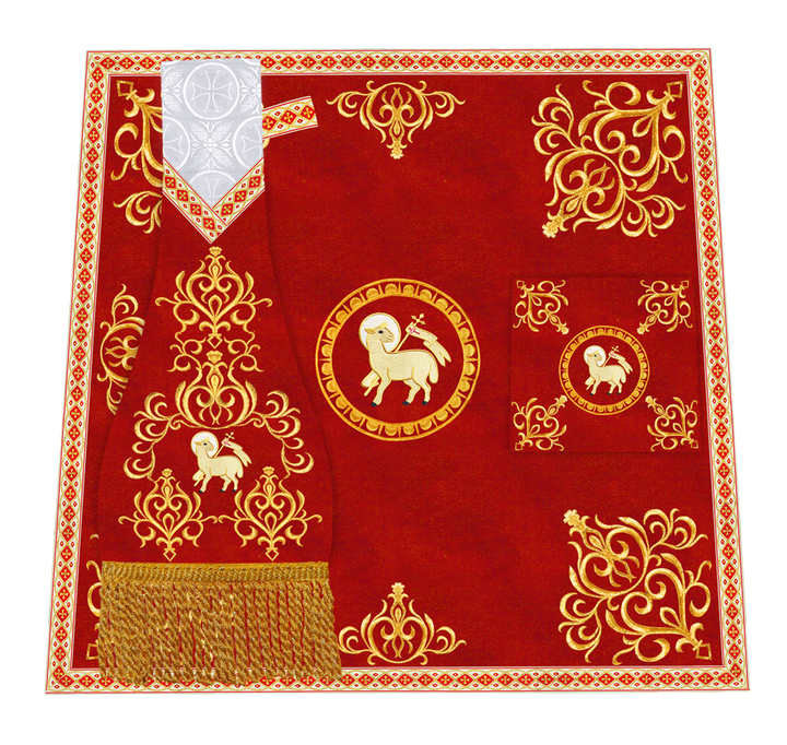 Liturgical Mass Set with Ornate Embroidery and Motif