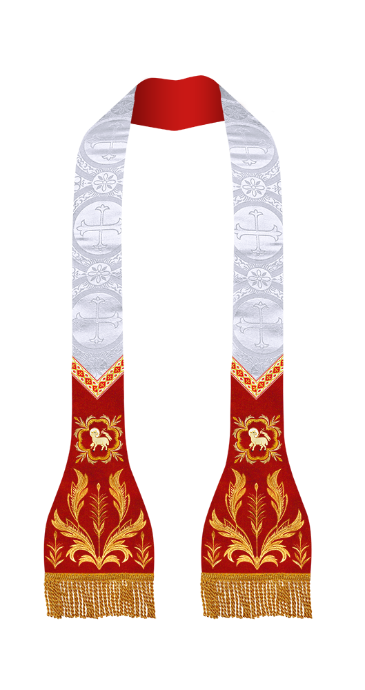 Spiritual Catholic Stole with Embroidery