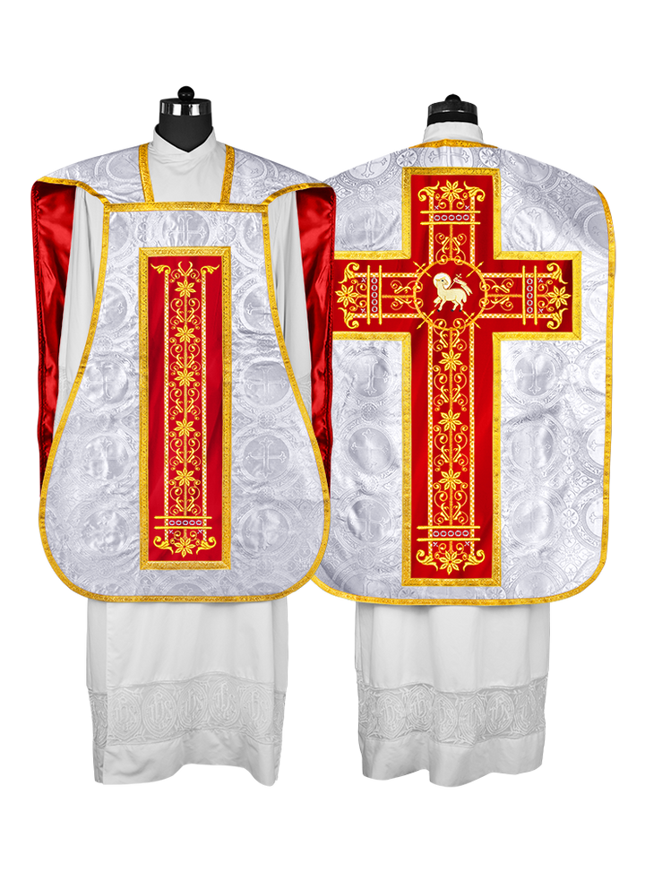 Vestimentas católicas con espalda de violín 