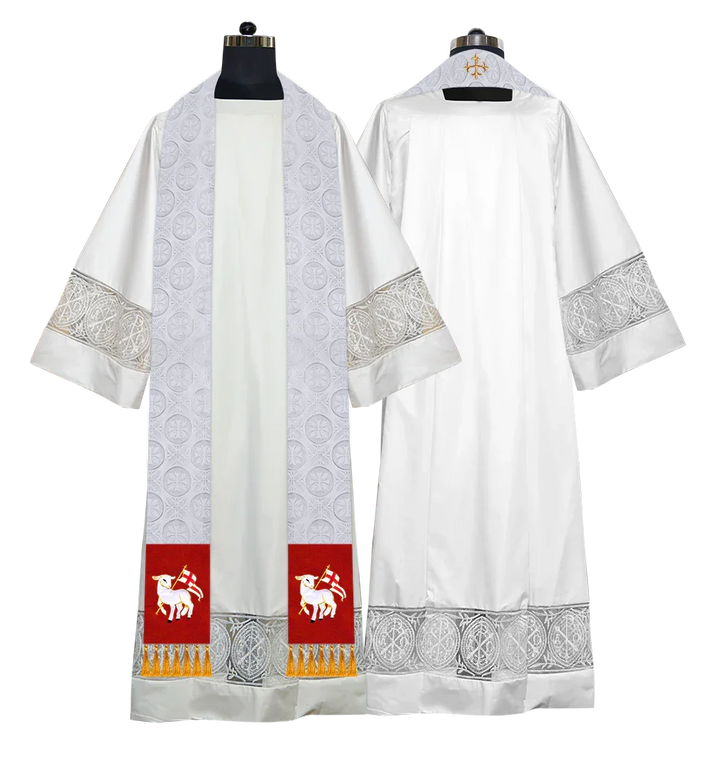 Ordination Stole with Embroidered Spiritual Motif