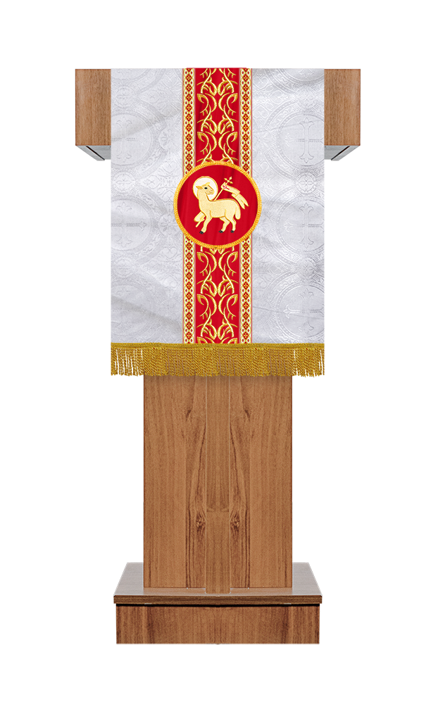 Pulpit/Lectern with Embroidery Motif and Orphrey