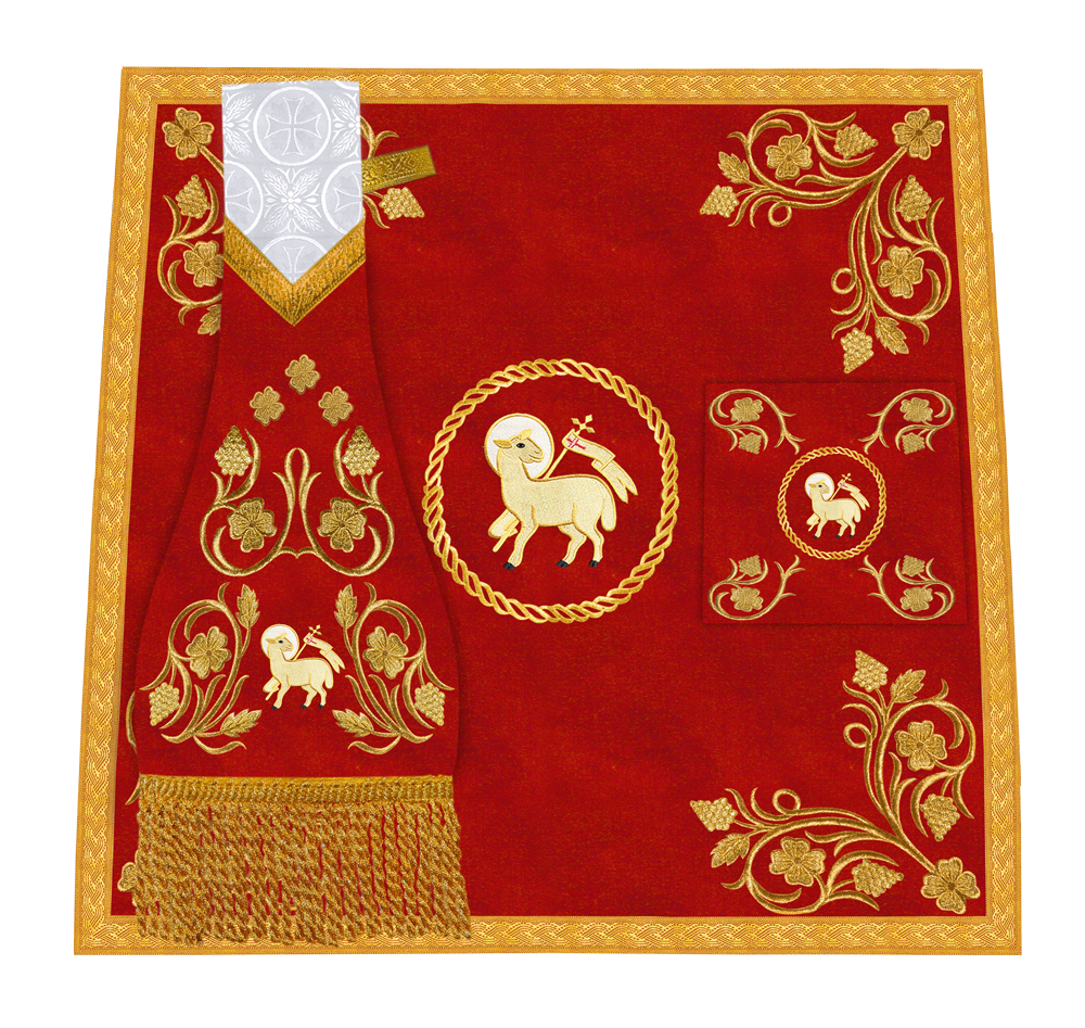 Traditional Liturgical Mass Set with Embroidered Details