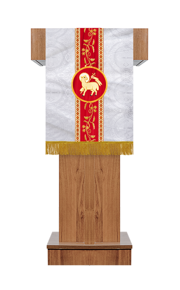 Altar Table Cloth With Floral Embroidery trims