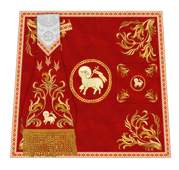 Mass set Vestment with Embroidered Motif