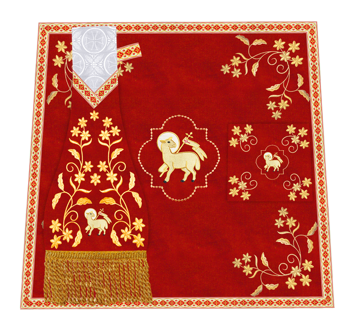 Catholic Altar Mass Set with Embroidered Motif