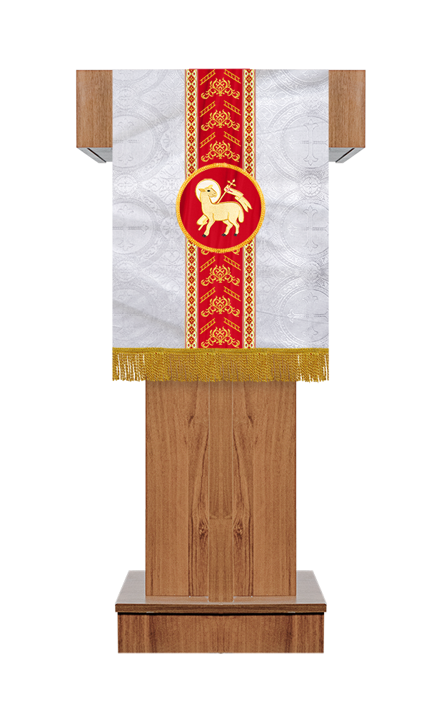 Pulpit/Lectern with Spiritual Motif and Aborned Trims