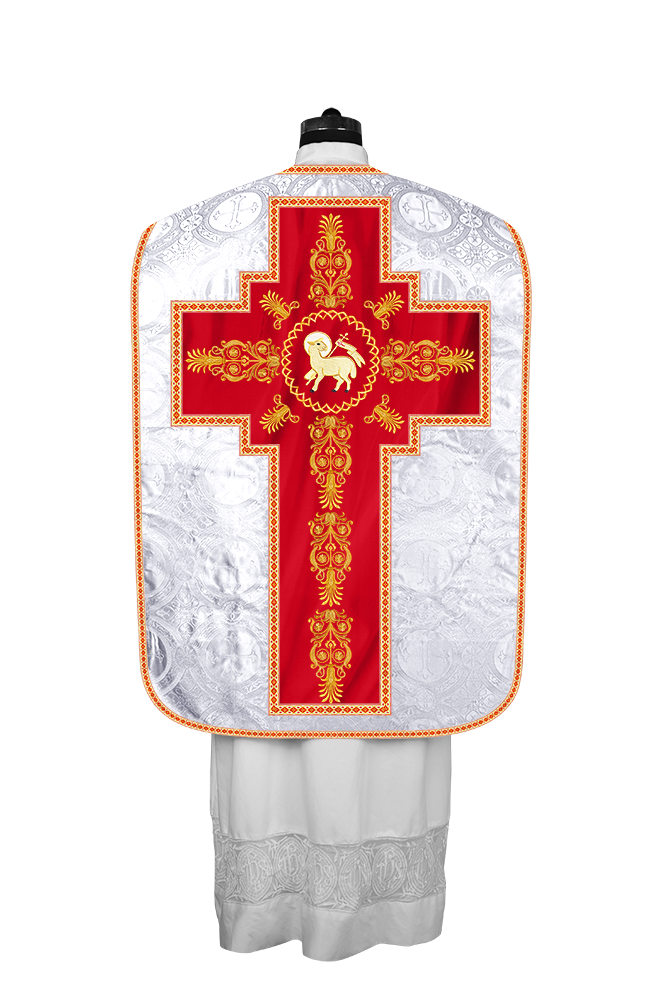 Roman Chasuble Vestments Adorned With Trims