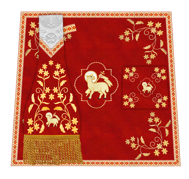 Borromean Chasuble Vestment Ornated With Floral Design and Trims