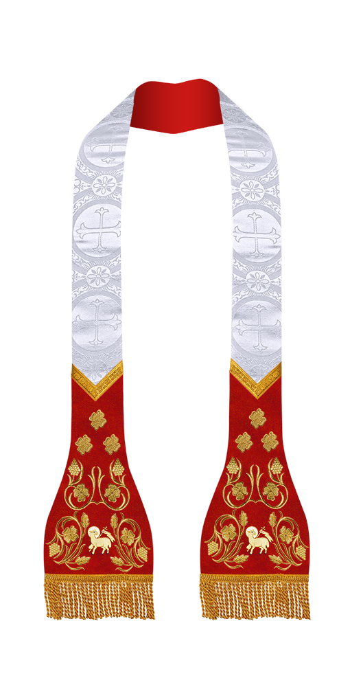 SET OF 4 ROMAN STOLE WITH GRAPES EMBROIDERY