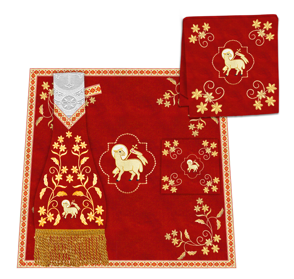 Borromean Chasuble Vestment Ornated With Floral Design and Trims