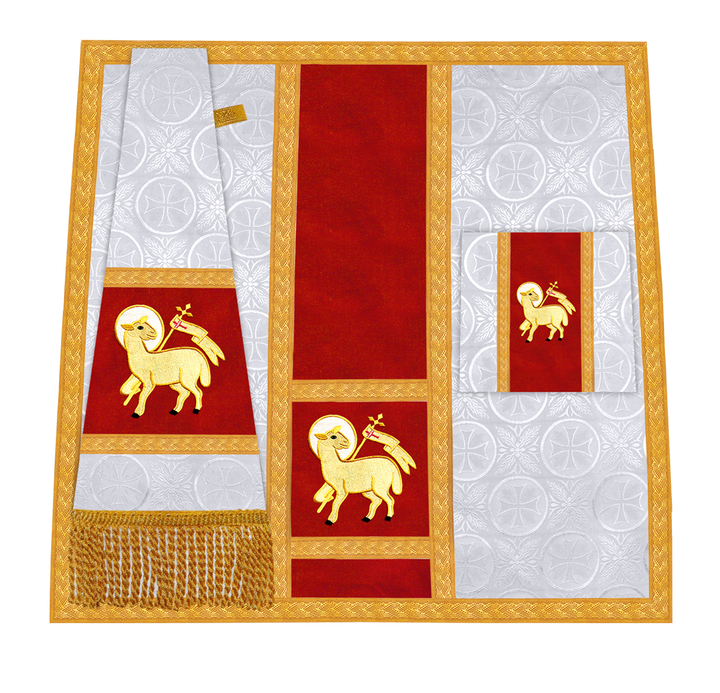 Handcrafted Altar Mass Set with Embroidered Motif