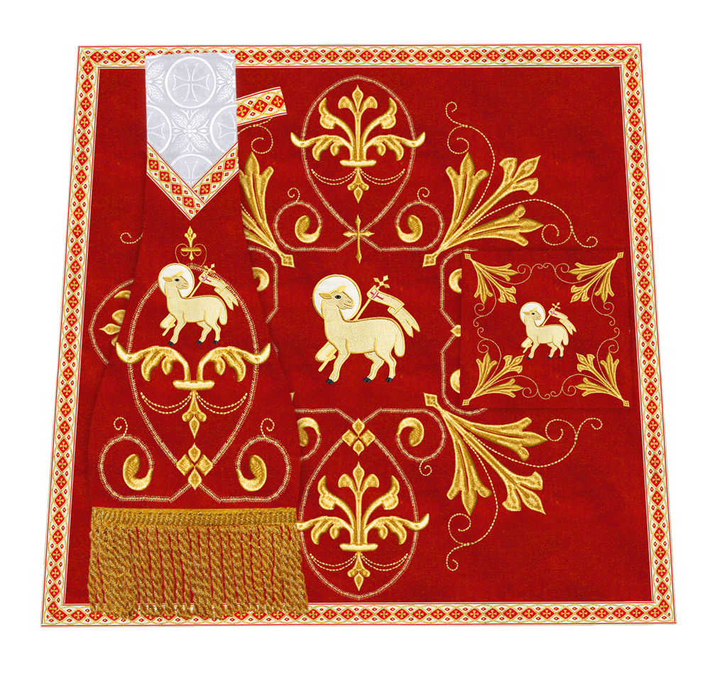 Embroidered Altar mass Set with motif and Trims