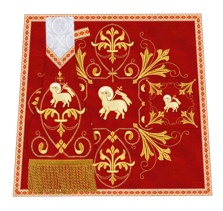 Embroidered Altar mass Set with motif and Trims