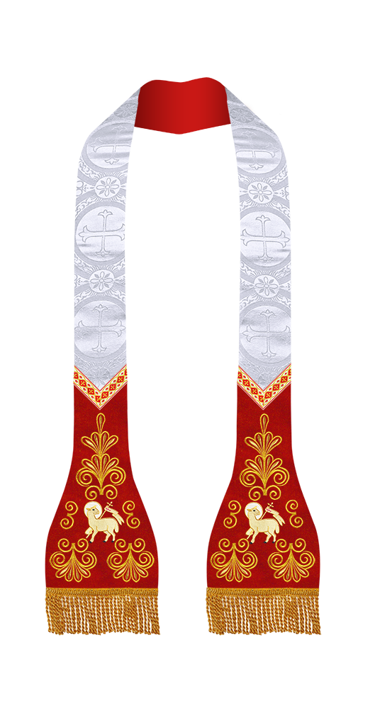 Roman Stole with Spiritual embroidery