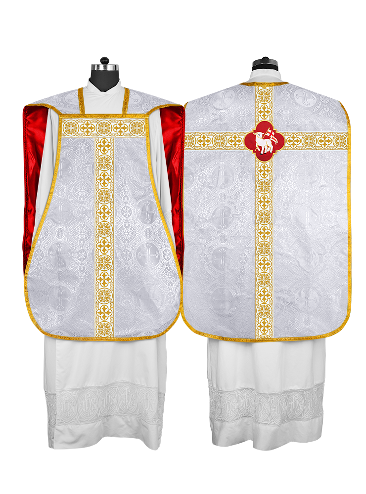 Vestimentas con espalda de violín con motivo y cruz Orphrey